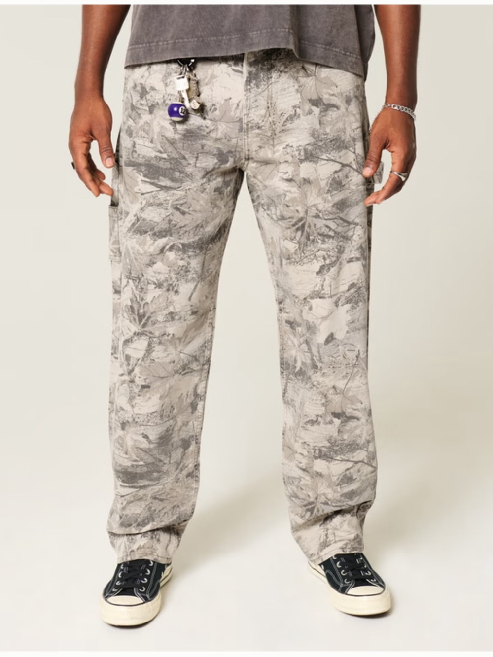 Hollister Men's Camo Skater Baggy Painter Jeans Cargo Pants Carpenter